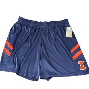 Illinois Fighting Illini Shorts Men’s 2xl Navy Blue, Pockets Basketball NEW (101